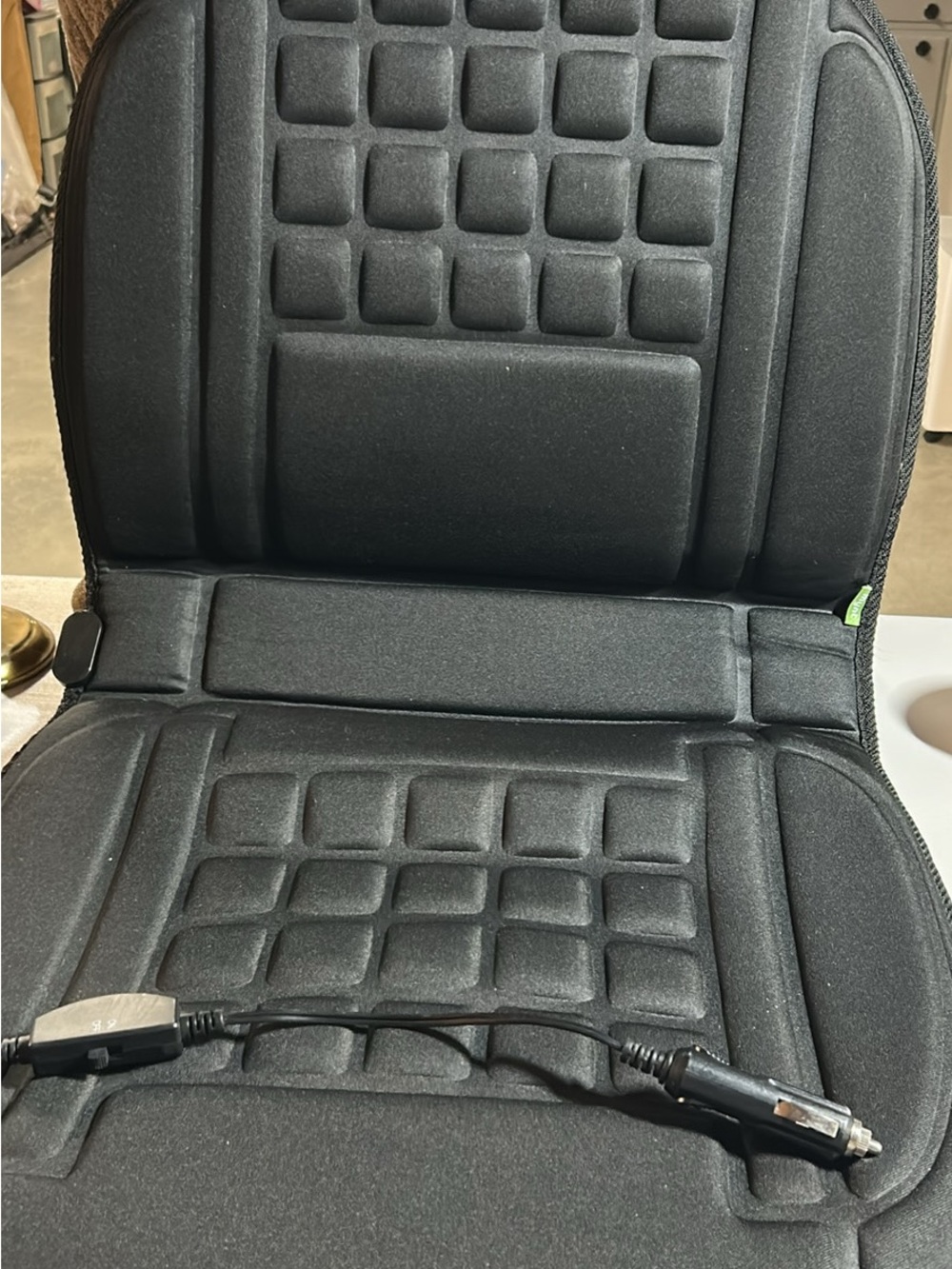 Source Unknown Black Quilted Car Seat Massager Cushion